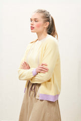 Cashmere Many Contrast Cardigan