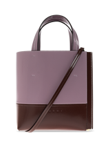 Leather North/South Shopper Bag