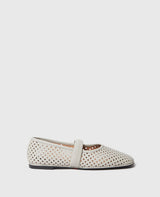 [S.McCartney] Ryder Perforated Ballet Flats - Beige/Light Stone
