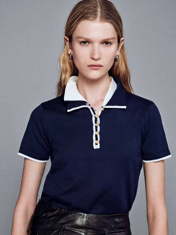 [Frame] The Sport Polo - Navy Multi
