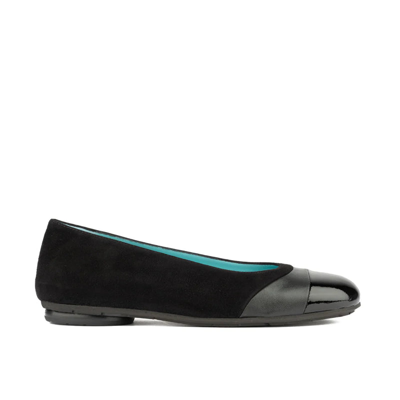 [T. RABOTIN] Marta Suede Flat - Nero
