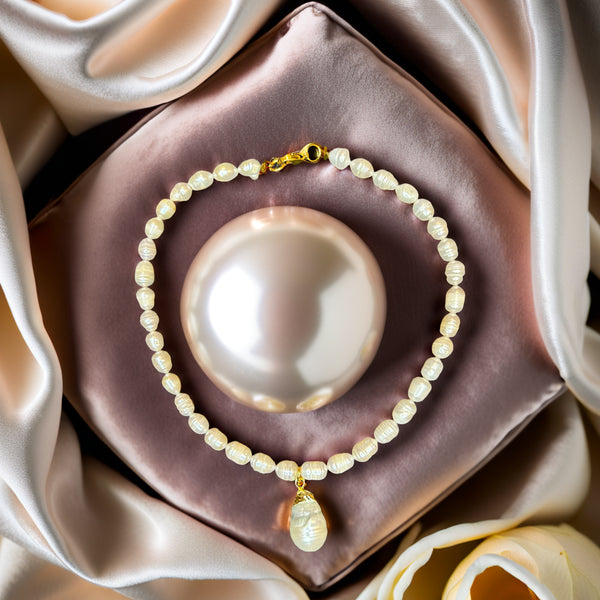[Shaker Jewels] Collier Sialla Pearl Necklace - Gold