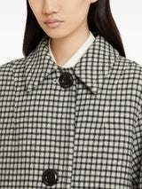 Collared checked coat
