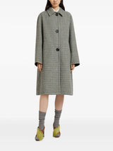 Collared checked coat