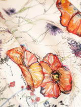 Floral-print scarf