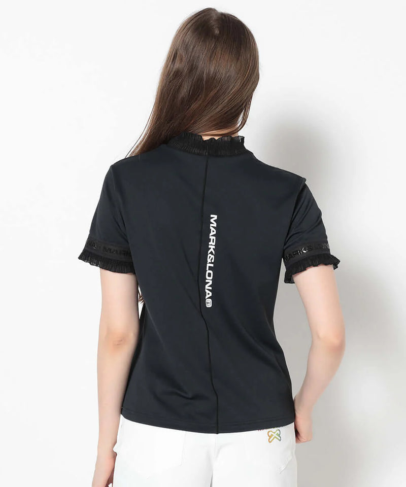 [Mark&Lona] Trans Camo Shirring Mock - Black