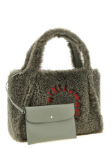 Stella Logo faux-shearling tote bag