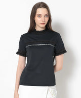 [Mark&Lona] Trans Camo Shirring Mock - Black