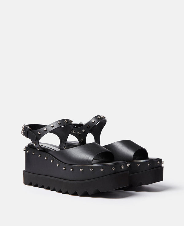 [S.McCARTNEY] ELYSE STAR STUD PLATFORM SANDAL - BLACK