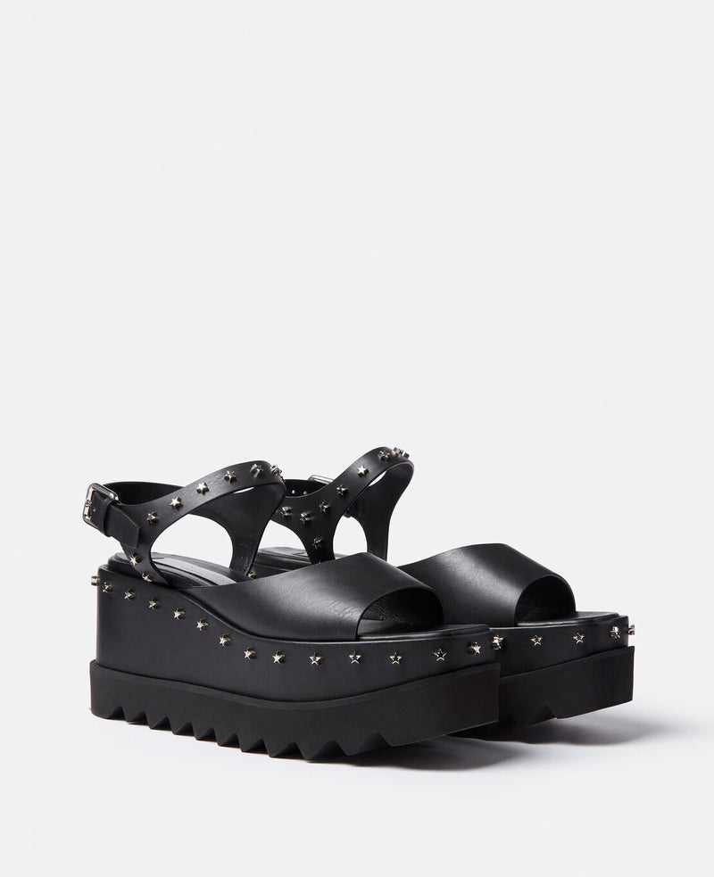 [S.McCARTNEY] ELYSE STAR STUD PLATFORM SANDAL - BLACK