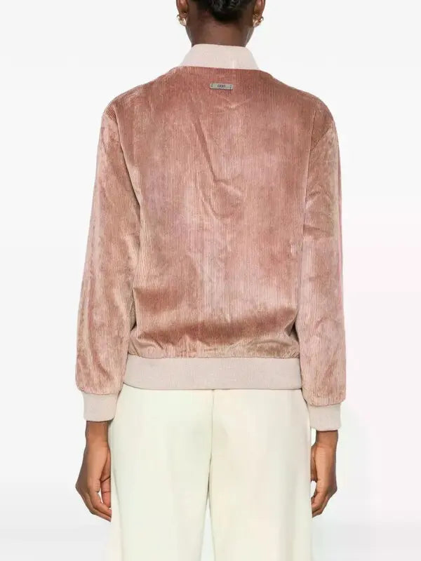 Corduroy-effect Bomber Jacket