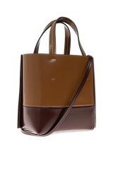 Leather North/South Shopper Bag