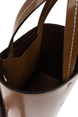 Leather North/South Shopper Bag