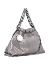 [S.McCARTNEY] Falabella Mini Drawstring Bag Eco Shiny Dotted Chamois - Steel Grey