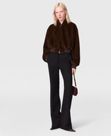 Plush Mink Bomber Jacket