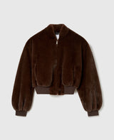 Plush Mink Bomber Jacket