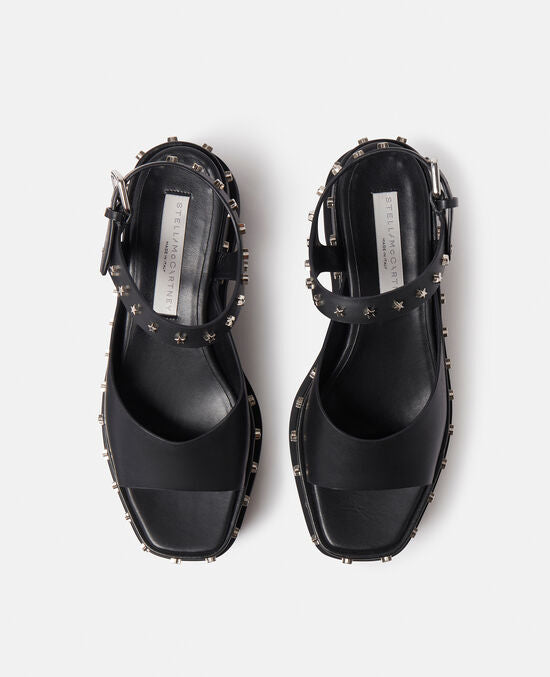 [S.McCARTNEY] ELYSE STAR STUD PLATFORM SANDAL - BLACK