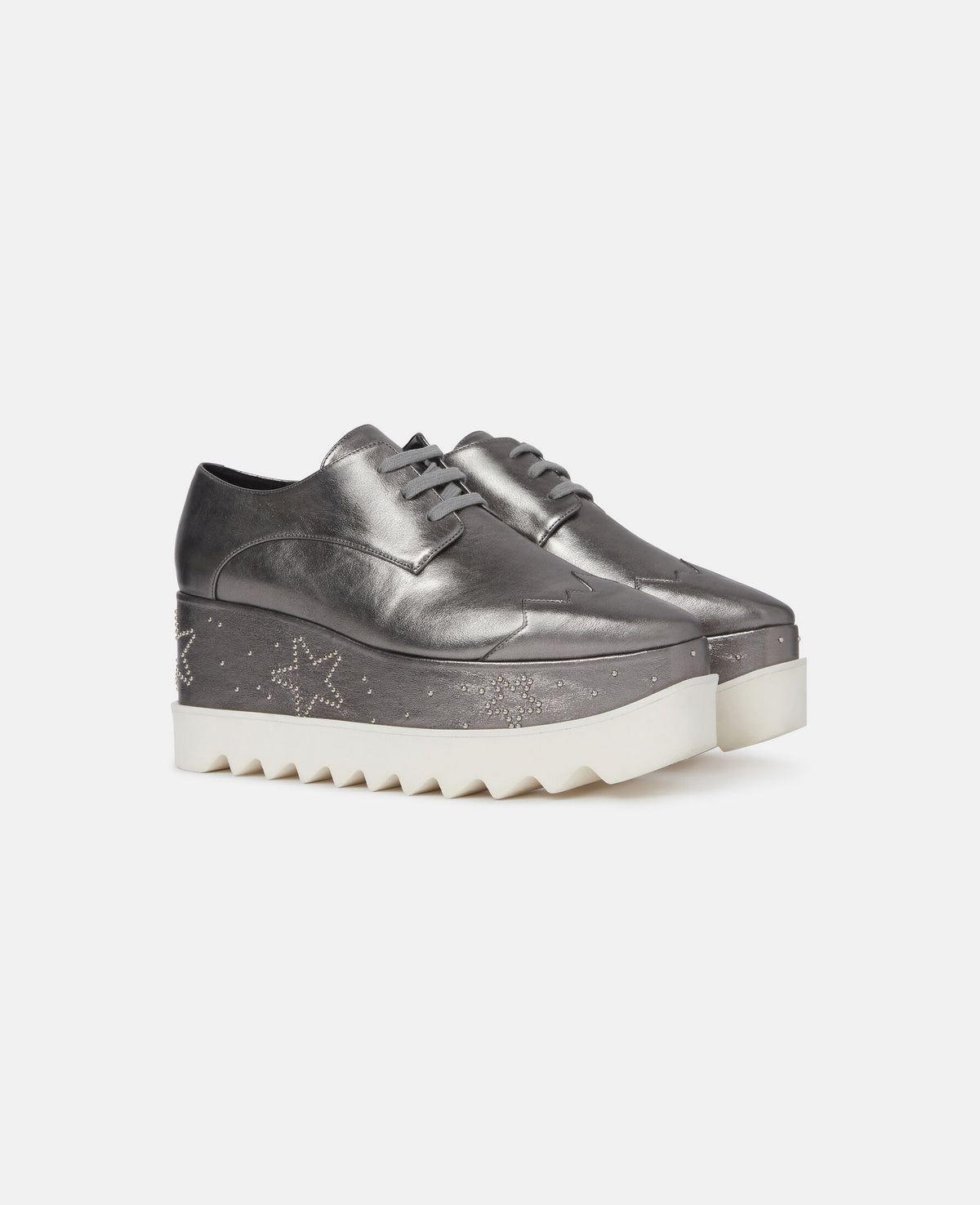 [S.McCARTNEY] ELYSE METALLIC ALTER MAT PLATFORM - OLD SILVER