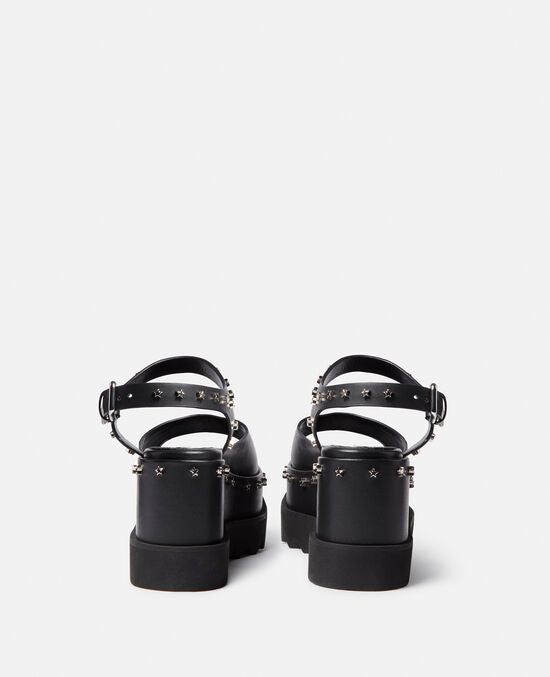 [S.McCARTNEY] ELYSE STAR STUD PLATFORM SANDAL - BLACK