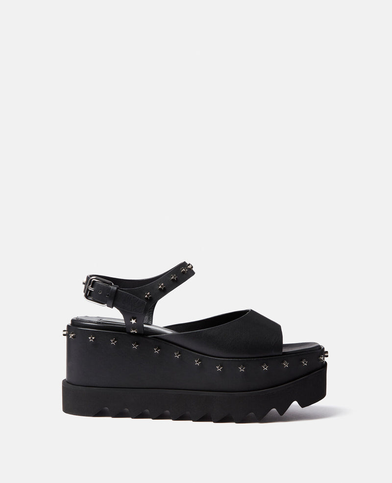 [S.McCARTNEY] ELYSE STAR STUD PLATFORM SANDAL - BLACK
