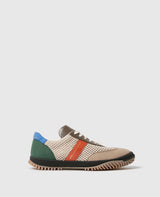 Suede and Mesh Panel Sneakers