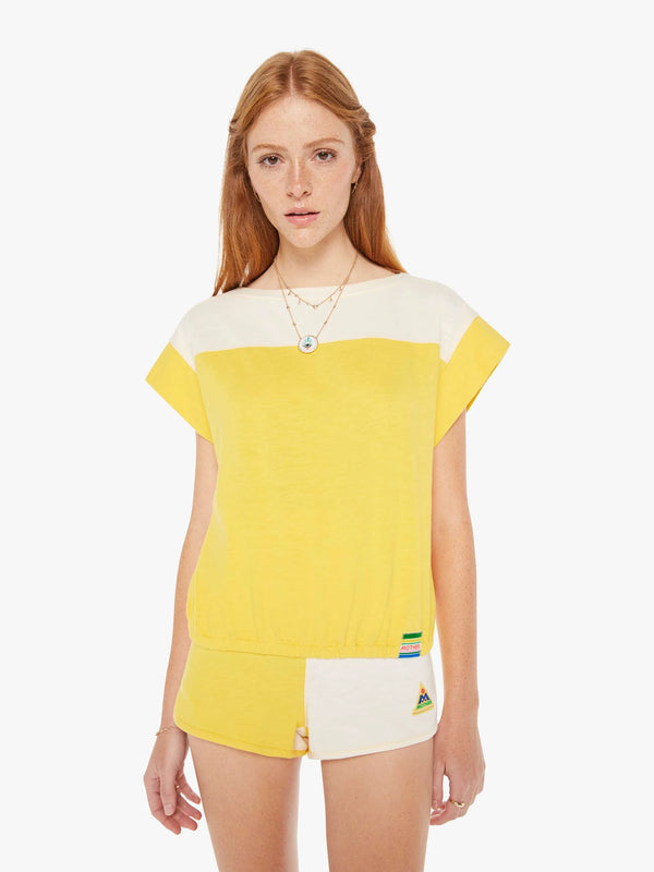 [MOTHER] THE SWIPER YOKE TEE - YELLOW