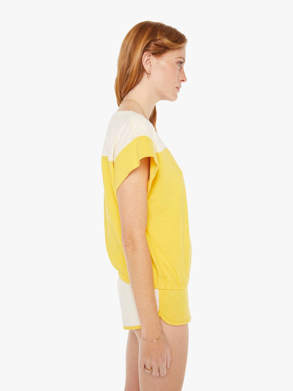 [MOTHER] THE SWIPER YOKE TEE - YELLOW