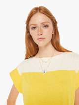 [MOTHER] THE SWIPER YOKE TEE - YELLOW