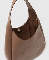 [S.McCartney]  Logo Large Hobo Bag Eco Embossed Grainy Alter Mat - Ash