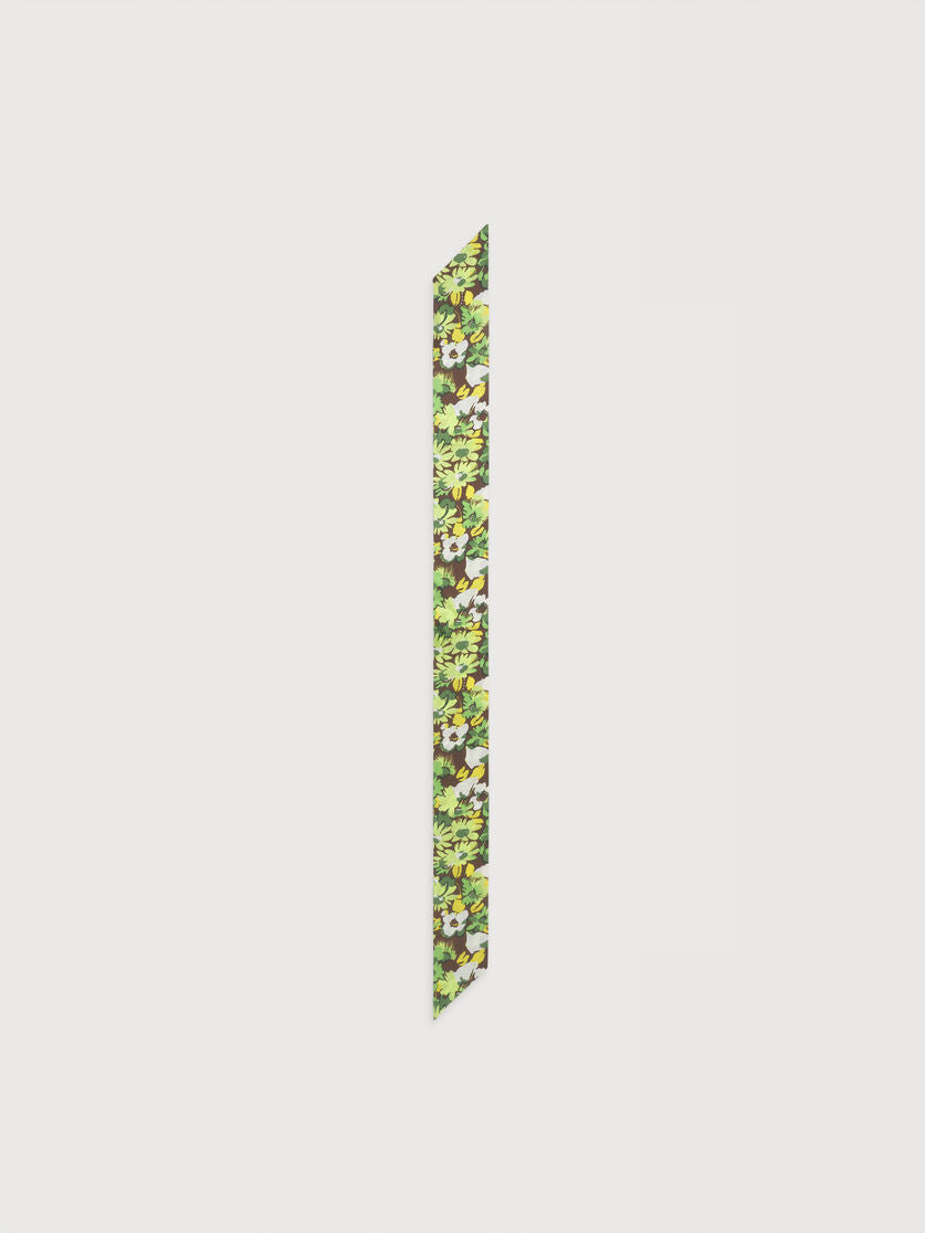 Pop Flower Silk Twill Bandeau Scarf