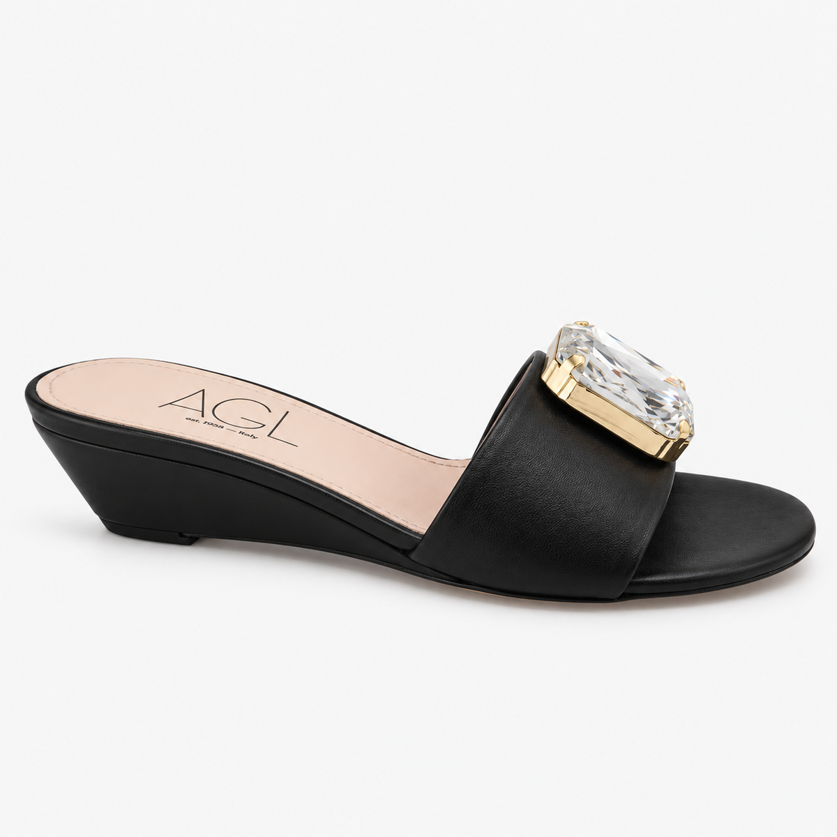 Wenda Crystal Wedge Slide