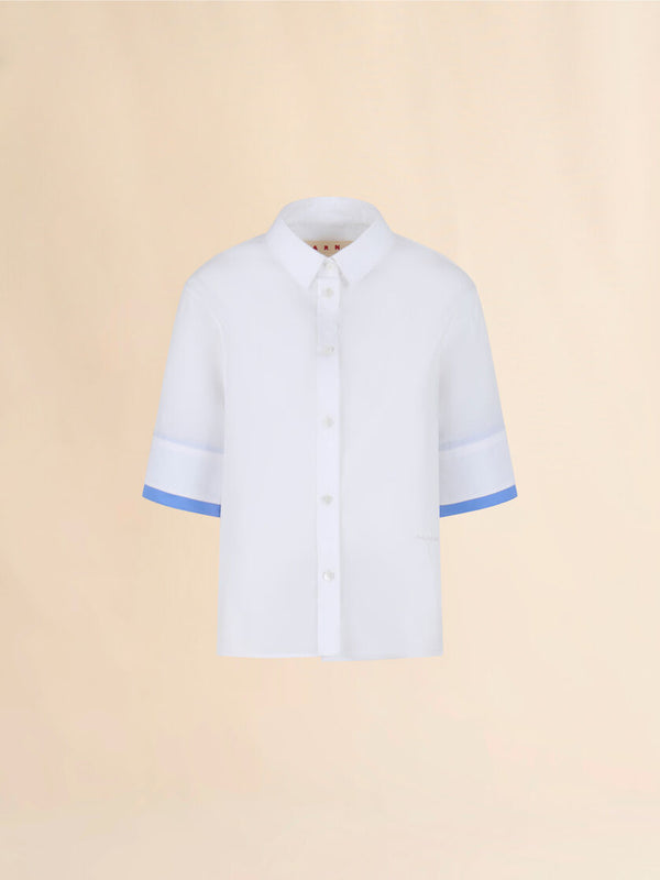 [Marni] Poplin Shirt With Double Cuffs - Lily White