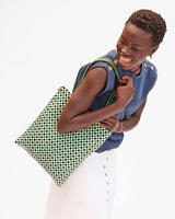 [Clare V.] Carryall - Green Apple Multi