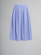 [MARNI] Wide Skirt Striped Poplin - Blue China