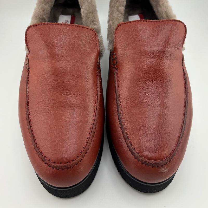 [T. RABOTIN] GAB SHEARLING LOAFER - BRICK