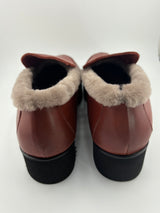[T. RABOTIN] GAB SHEARLING LOAFER - BRICK