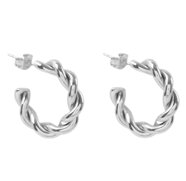 [Shaker Jewels] Boucles D’Oreilles Rika Twisted Earrings - Silver