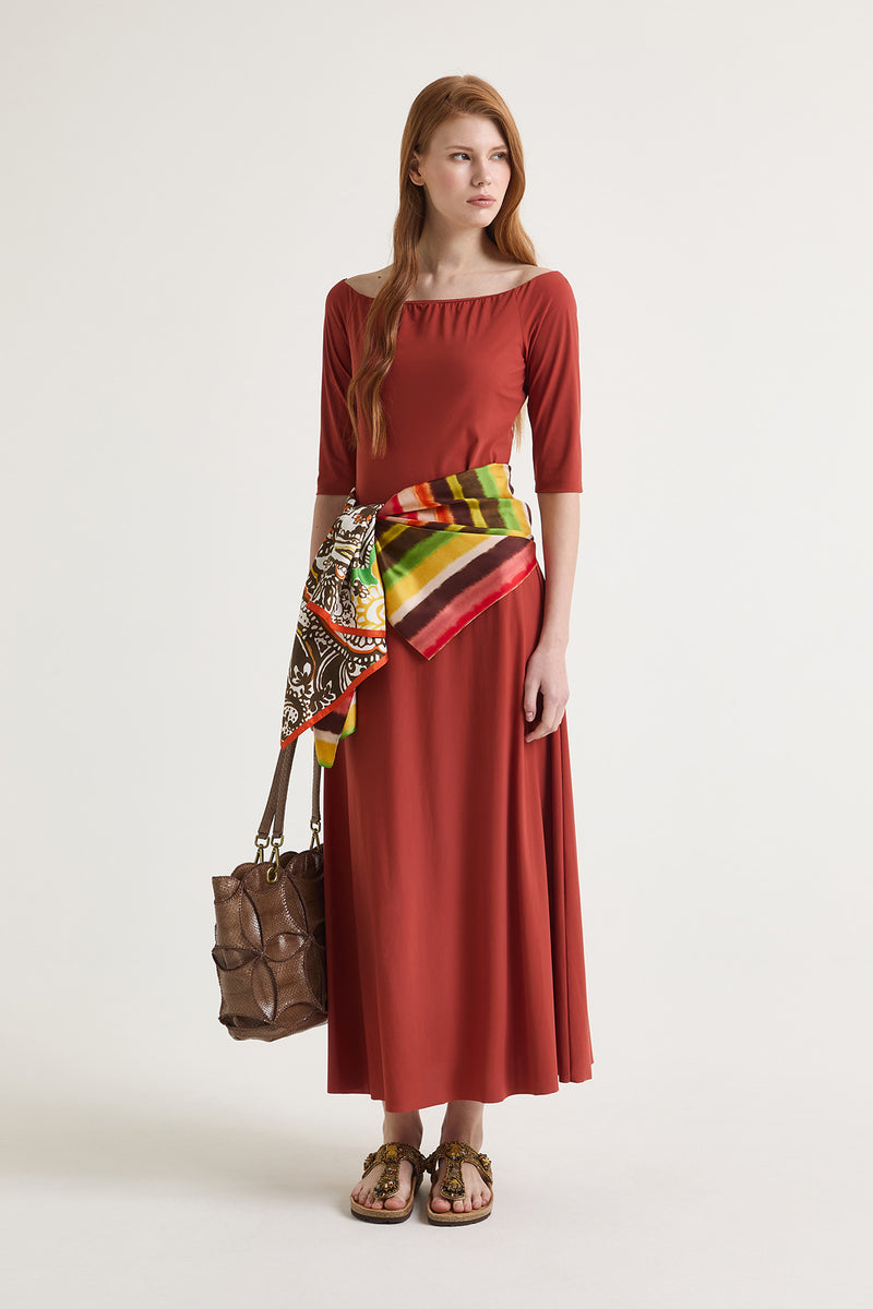[Maliparmi] Soft Jersey Dress - Cuir