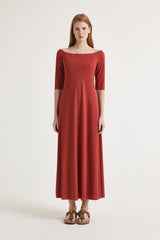 [Maliparmi] Soft Jersey Dress - Cuir