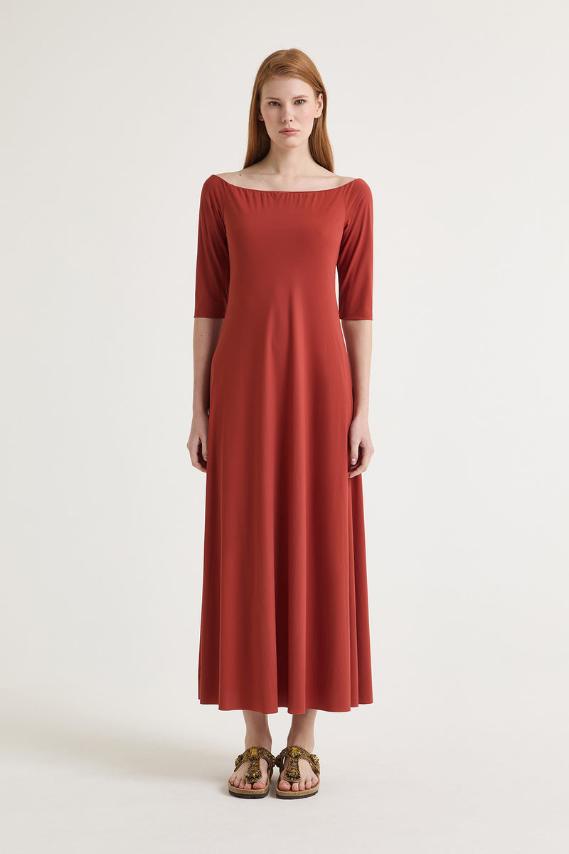 [Maliparmi] Soft Jersey Dress - Cuir