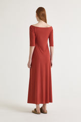 [Maliparmi] Soft Jersey Dress - Cuir