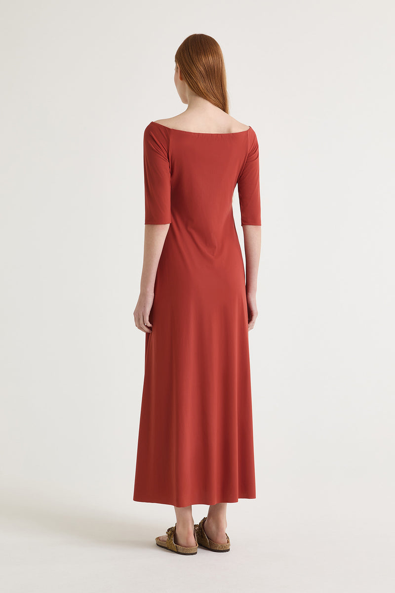 [Maliparmi] Soft Jersey Dress - Cuir