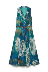 [Maliparmi] Blooming Shibori Dress - Blue