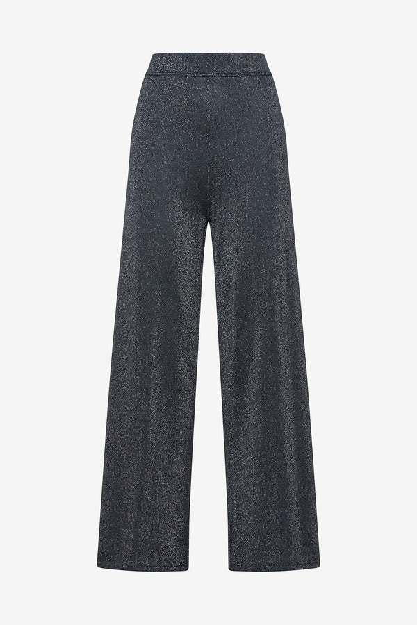 [MALIPARMI] SHINY FLUID LUREX TROUSERS - GREY