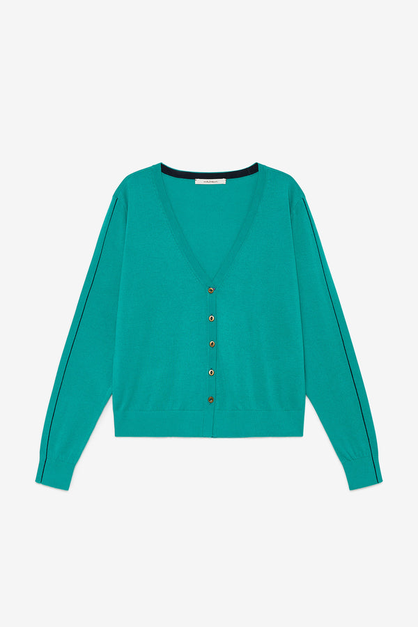 [Maliparmi] Smooth Spring Cardigan - Peacock