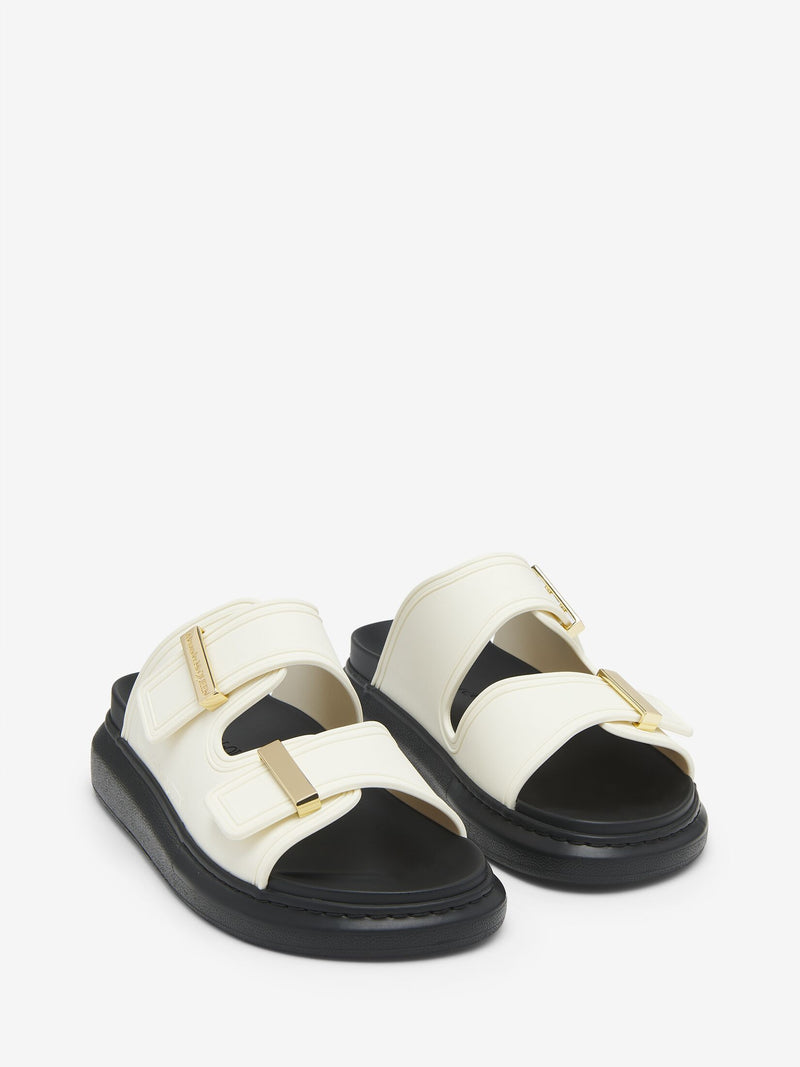 [A.McQUEEN] Women`s Hybrid Slide - Snow/Black