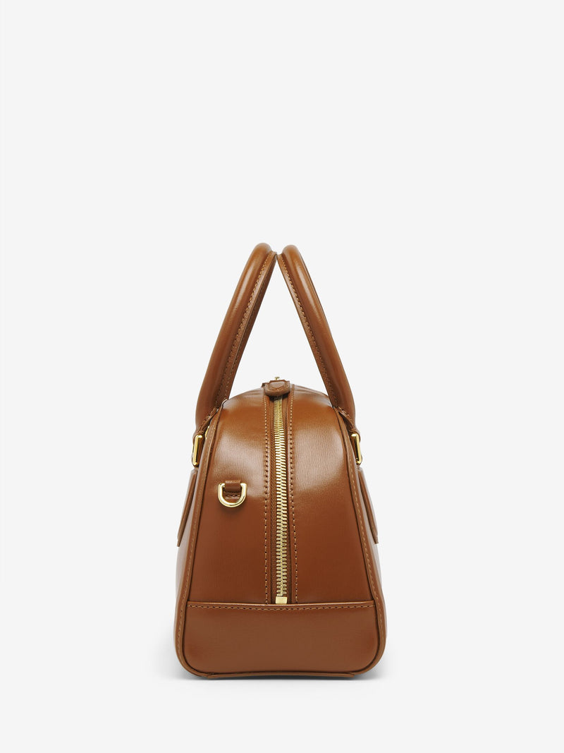 [A.McQUEEN] Birdee Boston Small - Dark Tan/Gold