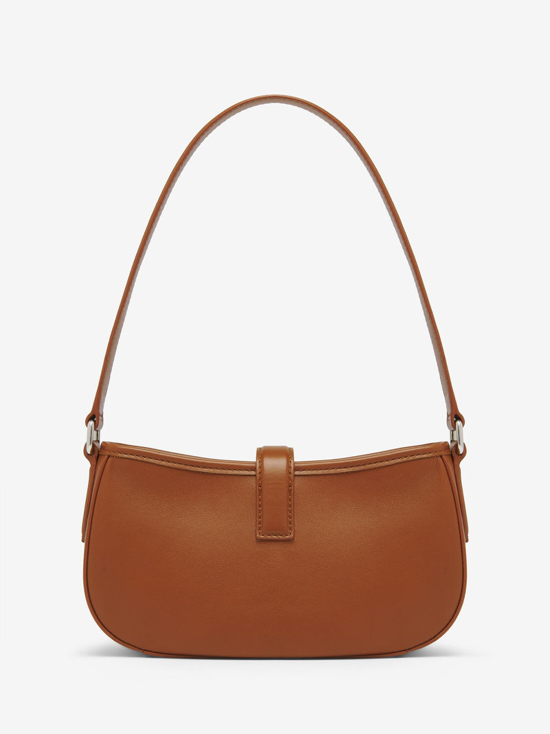 [A.McQUEEN] T-Bar Shoulder Mini - Dark Tan/Silver