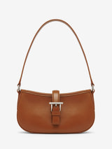 [A.McQUEEN] T-Bar Shoulder Mini - Dark Tan/Silver