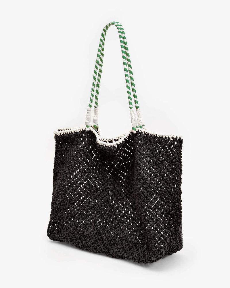 [Clare V.] L`ete Tote - Black/Green